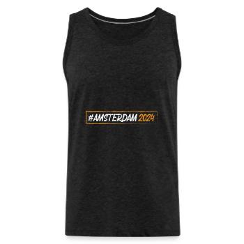 Amsterdam 2024 - Männer Premium Bio Tank Top - Anthrazit - Vorne - AI Model Male 185 dark (185cm)