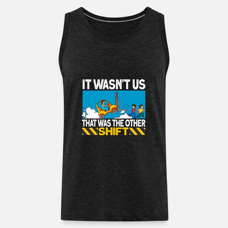 staplerfahrer Stapler Geschenk Gabelstapler Spruch - Männer Premium Bio Tank Top - Anthrazit