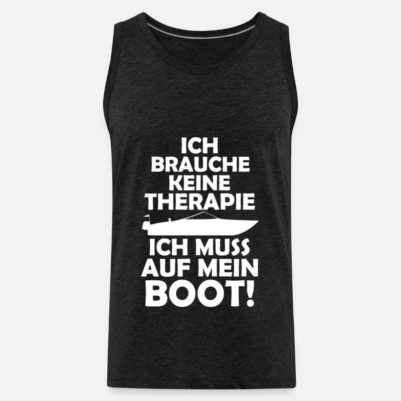 Boot - Männer Premium Bio Tank Top - Anthrazit