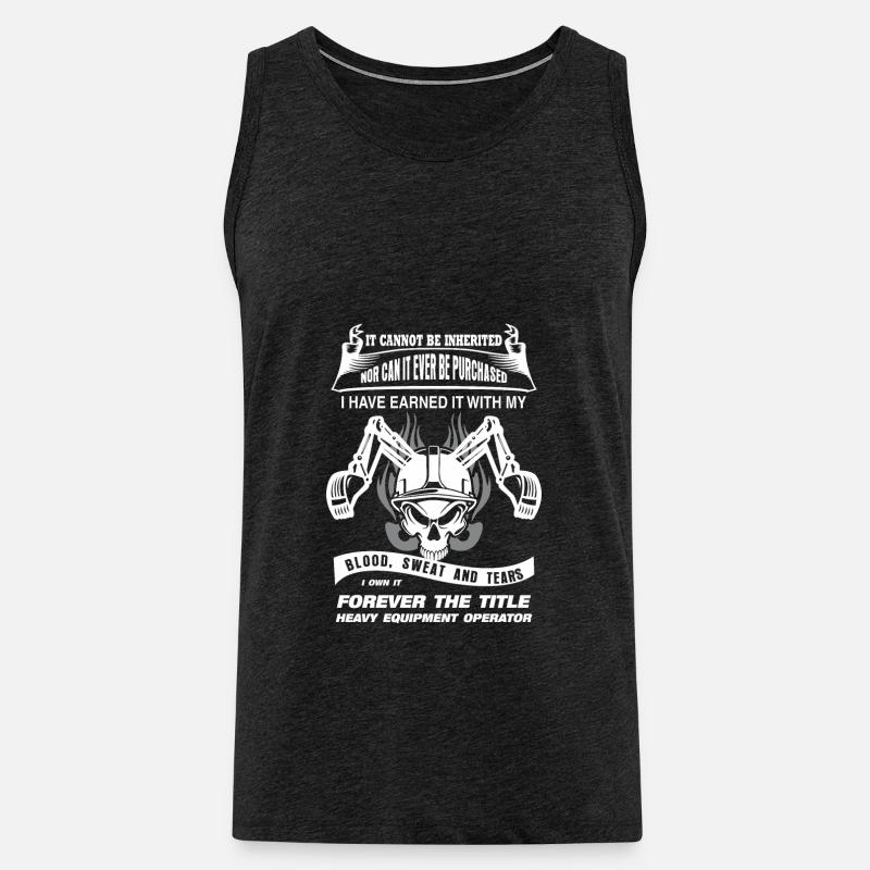 Baggerfahrer Bagger - Männer Premium Bio Tank Top - Anthrazit