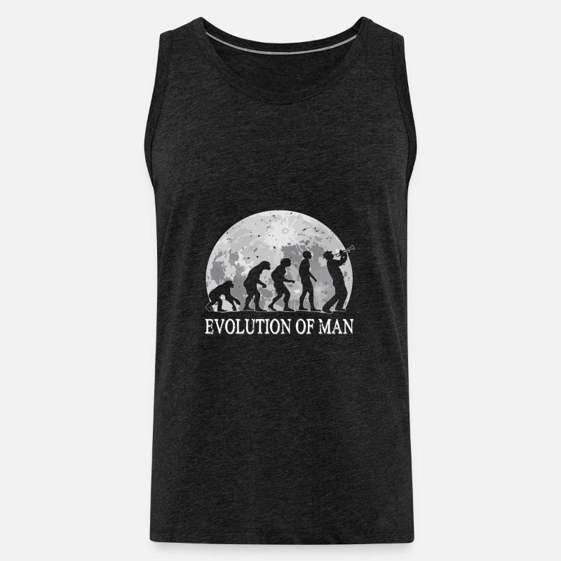 Trompete Evolution Trompeter - Männer Premium Bio Tank Top - Anthrazit