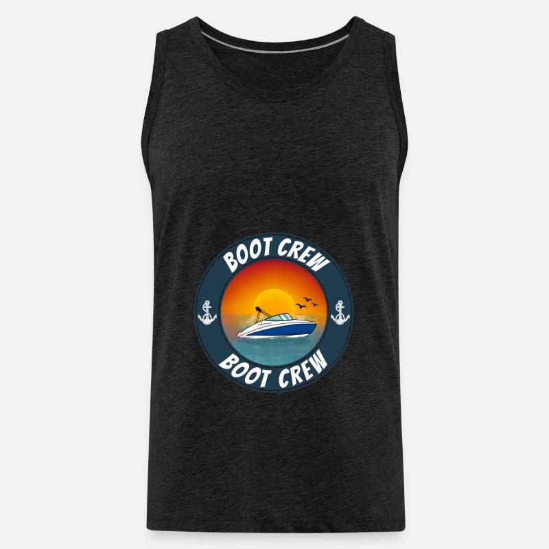 Boot crew Motorboot - Männer Premium Bio Tank Top - Anthrazit