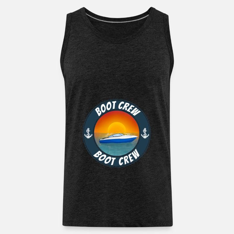 Boot crew Motorboot - Männer Premium Bio Tank Top - Anthrazit