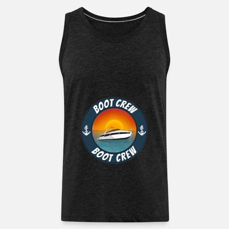 Boot crew Motorboot - Männer Premium Bio Tank Top - Anthrazit