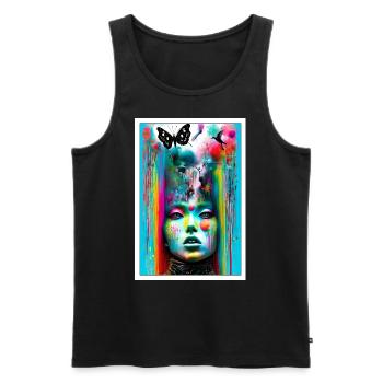 Dreamy Imagination - Men's Premium Organic Tank Top - charcoal grey - Front - Alexander (188cm)