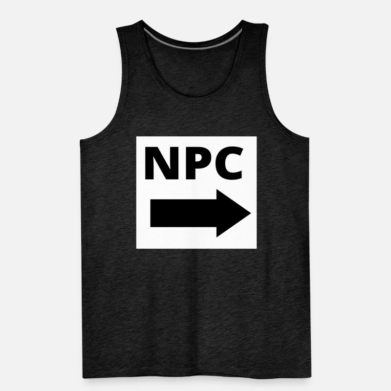 Conception « NPC » avec flèche en noir Débardeur bio Premium Homme