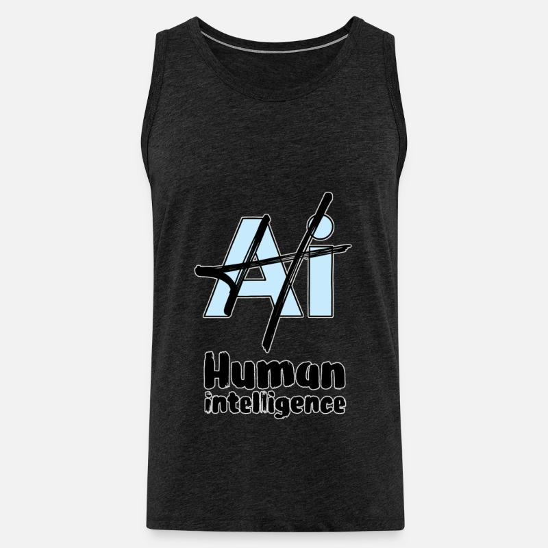 MENSCHLICHE INTELLIGENZ #2 – Lass uns reden. - Männer Premium Bio Tank Top - Anthrazit