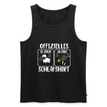 Offizielles Schlafshirt Biene Imker Imkerin - Männer Premium Bio Tank Top - Anthrazit - Vorne - AI Model Male 185 dark (185cm)