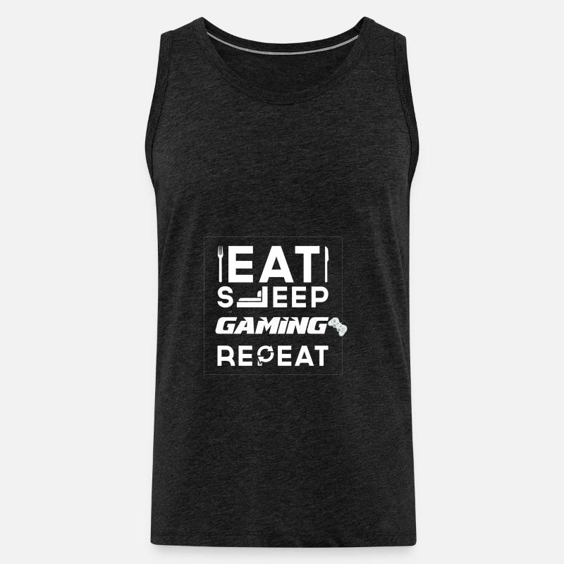 Gaming - Männer Premium Bio Tank Top - Anthrazit