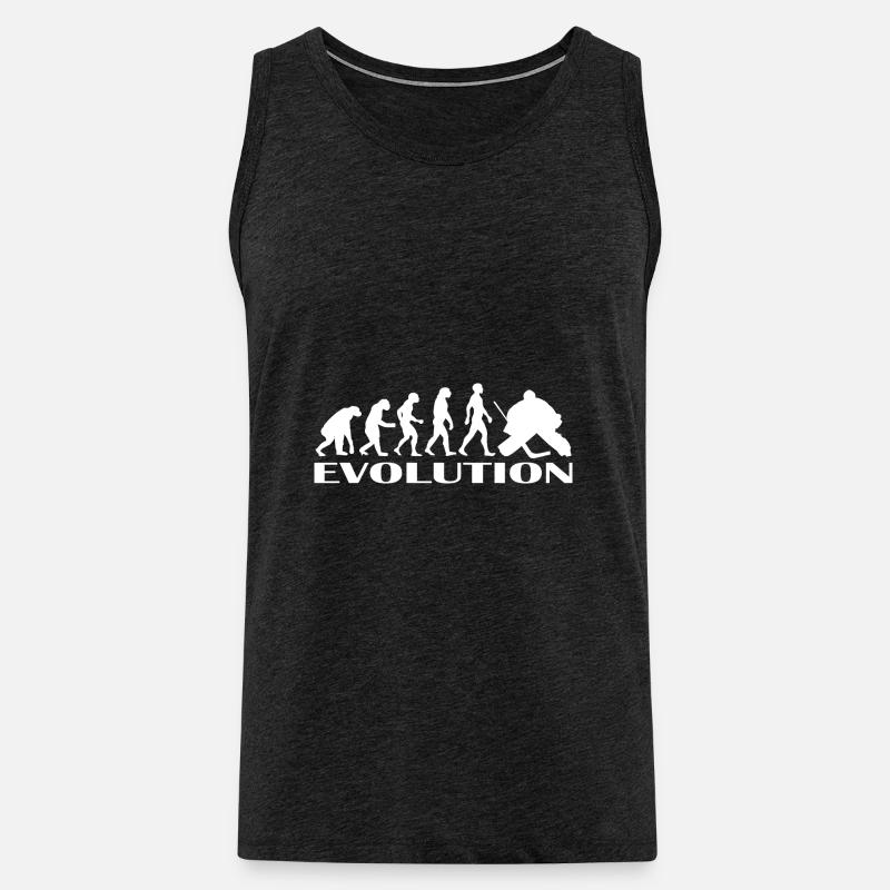 Evolution Eishockey Eishockeyspieler Geschenk idee - Männer Premium Bio Tank Top - Anthrazit