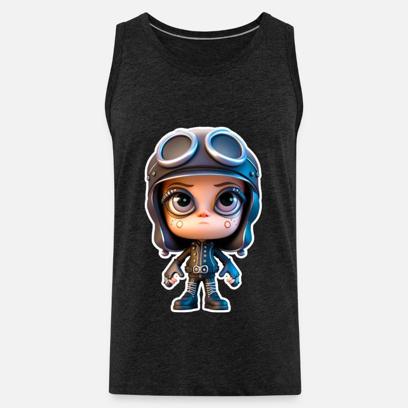 Little Biker 02 - Männer Premium Bio Tank Top - Anthrazit