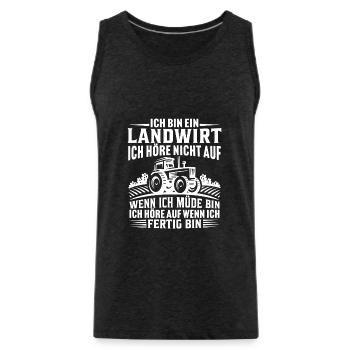 geschenk bauer ich bin ein landwirt - Männer Premium Bio Tank Top - Anthrazit - Vorne - AI Model Male 185 dark (185cm)