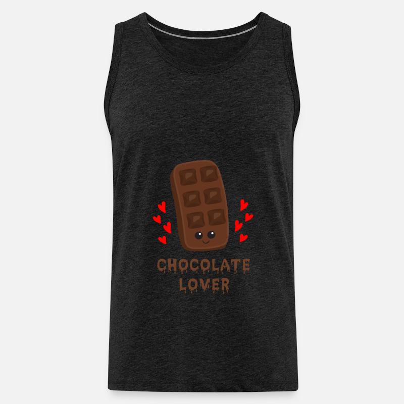 Schokolade - Männer Premium Bio Tank Top - Anthrazit