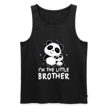 I'm The Little Brother - Kleiner Panda Bruder - Männer Premium Bio Tank Top - Anthrazit - Vorne - Alexander (188cm)