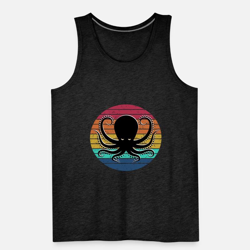 Octopus retro octopus octopus Men's Premium Organic Tank Top