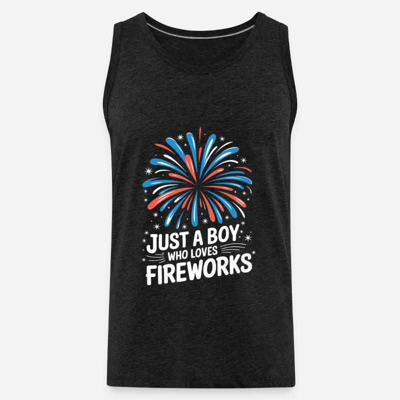 Pyrotechnics Fireworks Pyrotechnics - Men's Premium Organic Tank Top - charcoal grey