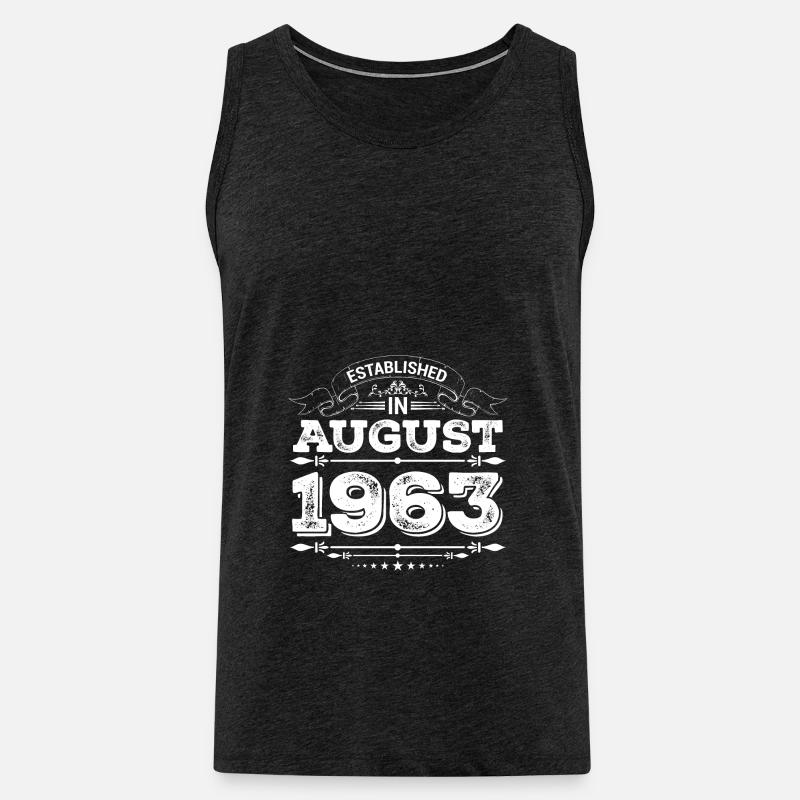 Established in August 1963 - Männer Premium Bio Tank Top - Anthrazit