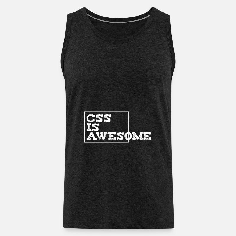 css is awesome - Männer Premium Bio Tank Top - Anthrazit