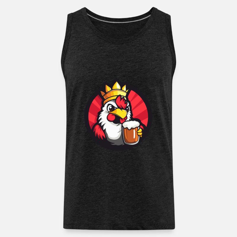 Hahn Bier Comic - Männer Premium Bio Tank Top - Anthrazit