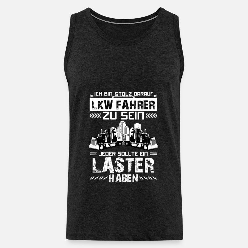 Trucker 04 - Männer Premium Bio Tank Top - Anthrazit