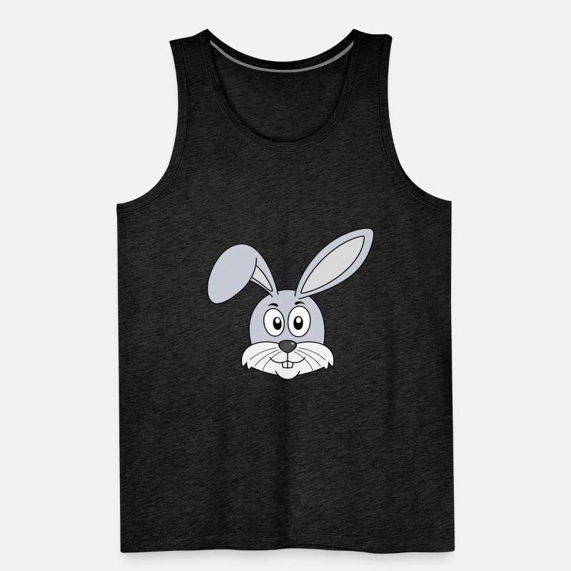 Rabbit Easter Rabbit Teeth Rabbits Easter Men's Premium Organic Tank Top
