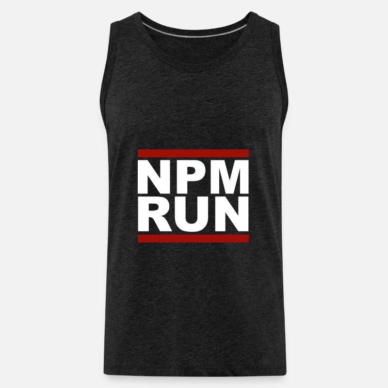 javascript, Javascript, npm run - Männer Premium Bio Tank Top - Anthrazit