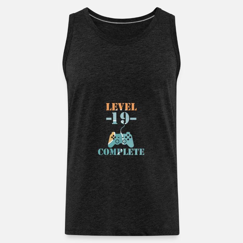 Level 19 Complete - Männer Premium Bio Tank Top - Anthrazit