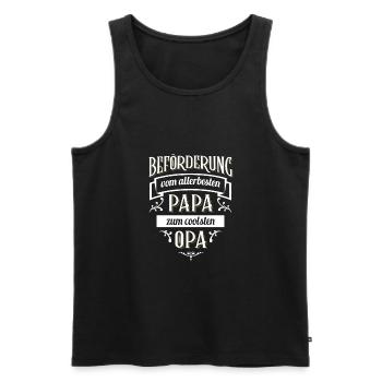 stolzer Opa - Beförderung Enkel lustiges Nachwuchs - Männer Premium Bio Tank Top - Anthrazit - Vorne - AI Model Male 185 dark (185cm)