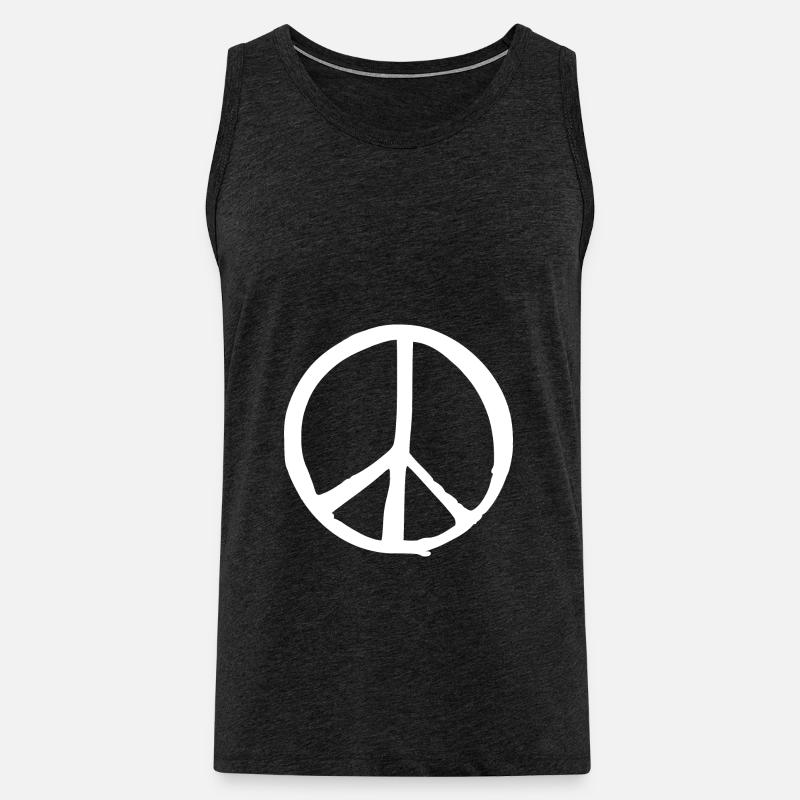 Peacezeichen - Männer Premium Bio Tank Top - Anthrazit