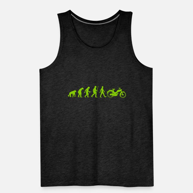 Mofa mv 50 lustiges Evolution Shirt Oldtimer Männer Premium Bio Tank Top