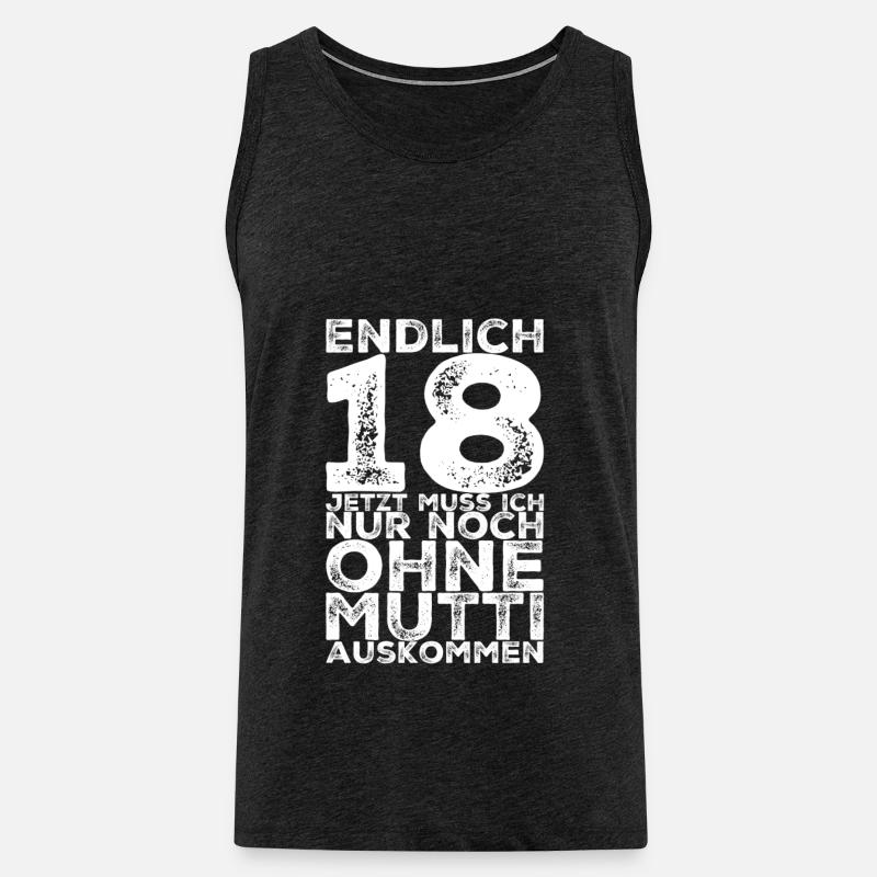 Endlich 18 - Männer Premium Bio Tank Top - Anthrazit