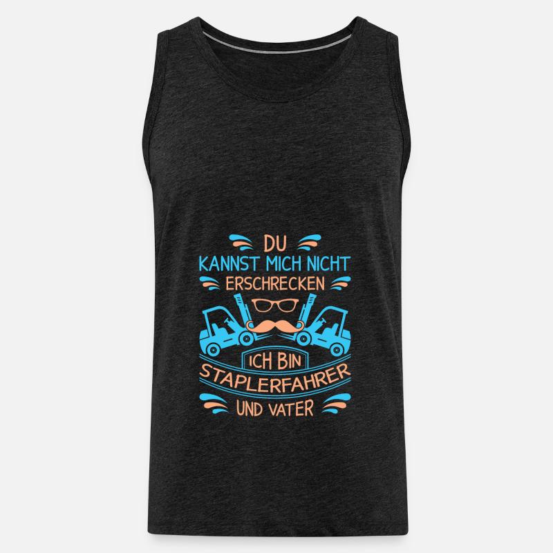 Lagerarbeiter Logistiker Stapler Staplerfahrer - Männer Premium Bio Tank Top - Anthrazit