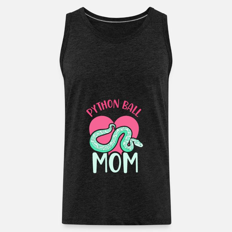 Python ball mom - Männer Premium Bio Tank Top - Anthrazit