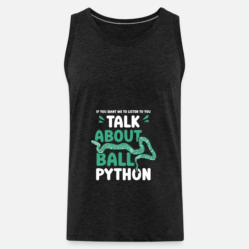 talk about ball python - Männer Premium Bio Tank Top - Anthrazit