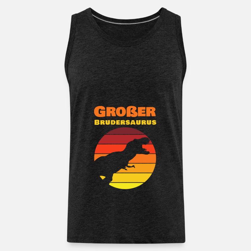 Großer Bruder Brudersaurus - Männer Premium Bio Tank Top - Anthrazit