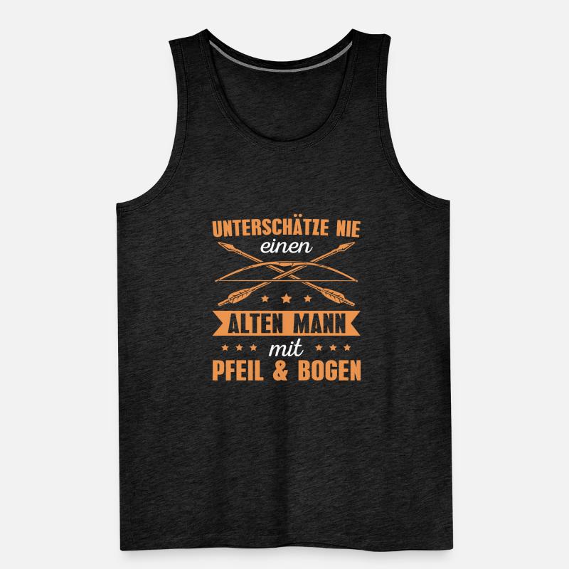 Bogenschießen Alter Mann Bogenschütze Geschenk Männer Premium Bio Tank Top