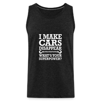 I Make Cars Dissapear Superpower, Abschleppwagen - Männer Premium Bio Tank Top - Anthrazit - Vorne - AI Model Male 185 dark (185cm)