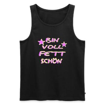 Bin voll Fett schoen - Männer Premium Bio Tank Top - Anthrazit - Vorne - Alexander (188cm)