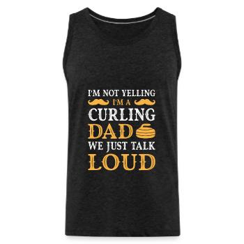 I'm not yelling I'm a curling dad - Männer Premium Bio Tank Top - Anthrazit - Vorne - AI Model Male 185 dark (185cm)