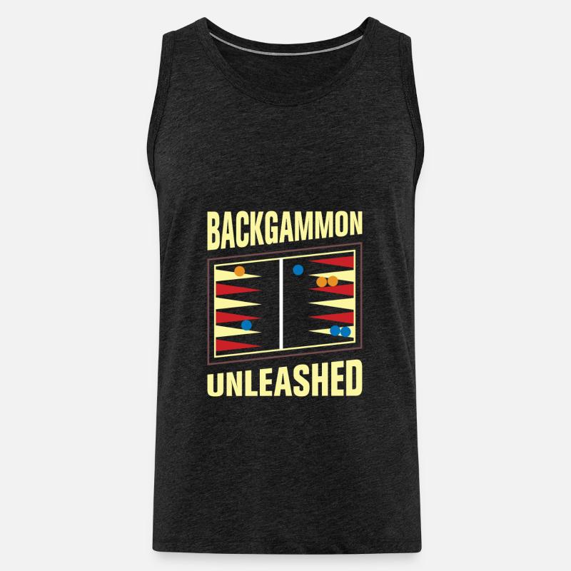 Backgammon Spiel - Männer Premium Bio Tank Top - Anthrazit