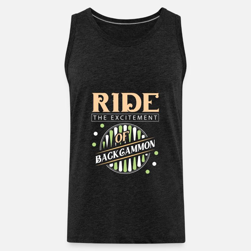 Backgammon Spiel - Männer Premium Bio Tank Top - Anthrazit