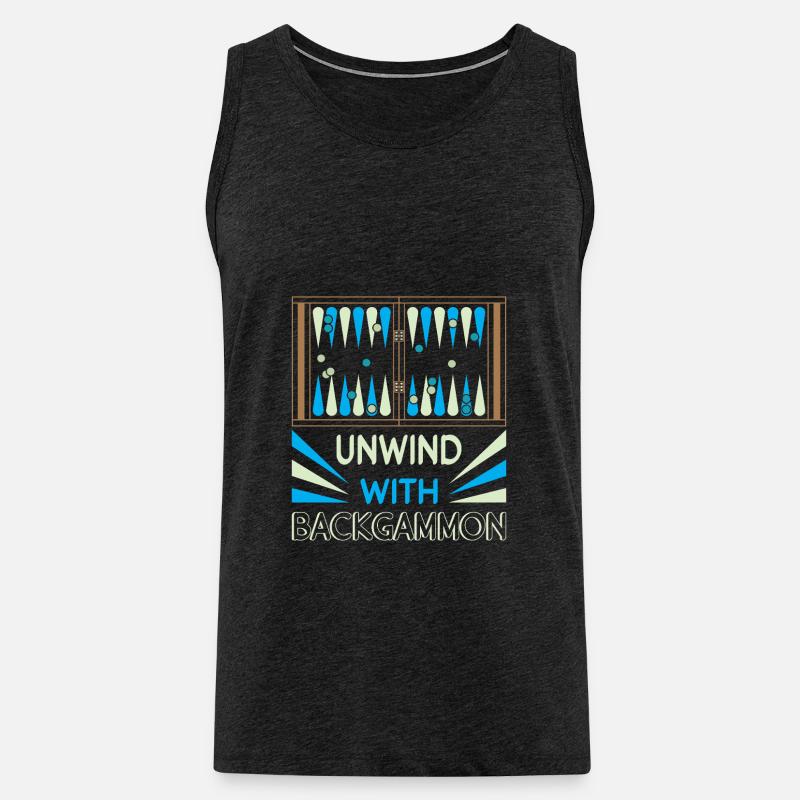 Backgammon Spiel - Männer Premium Bio Tank Top - Anthrazit