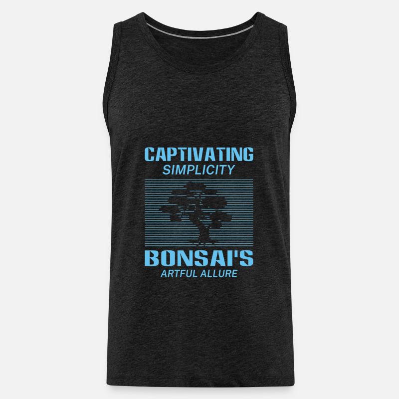 Bonsai Tree - Männer Premium Bio Tank Top - Anthrazit