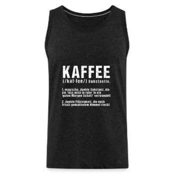 définition de café drôle - Débardeur bio Premium Homme - charbon - Devant - Alexander (188cm)