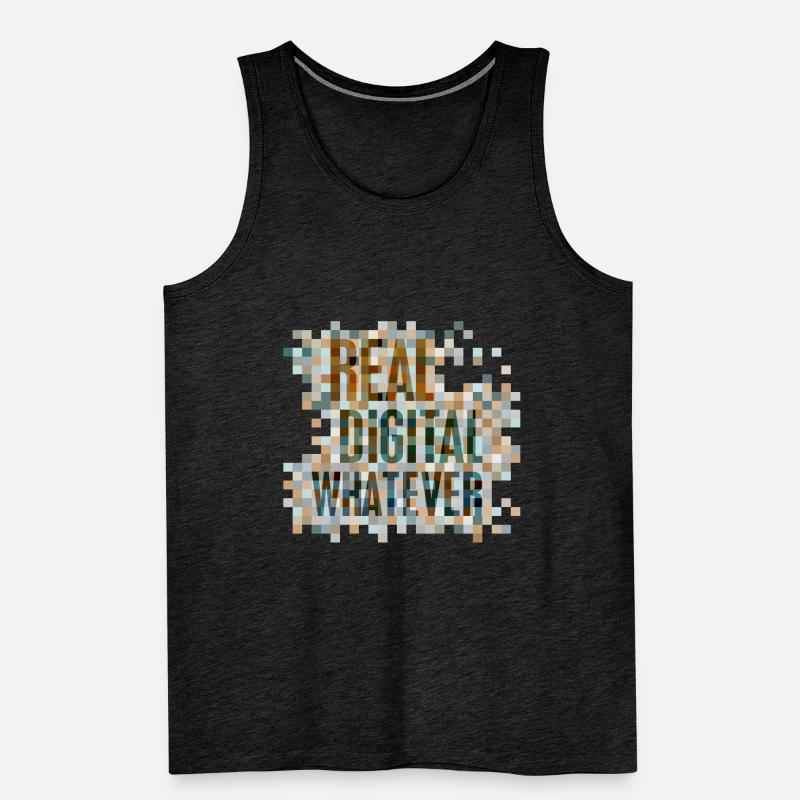 Statement: Real. Digital. Whatever. Männer Premium Bio Tank Top