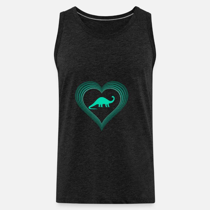 Dinosaurier - Männer Premium Bio Tank Top - Anthrazit