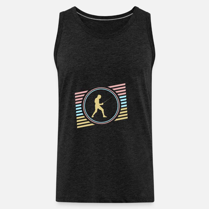 Fechten - Männer Premium Bio Tank Top - Anthrazit