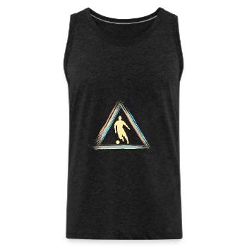 Fussball - Männer Premium Bio Tank Top - Anthrazit - Vorne - AI Model Male 185 dark (185cm)