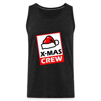 Christmas Crew XMAS Party - Men's Premium Organic Tank Top - charcoal grey - Front - Alexander (188cm)