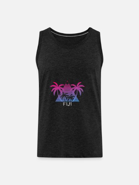 Fiji - Men's Premium Organic Tank Top - charcoal grey